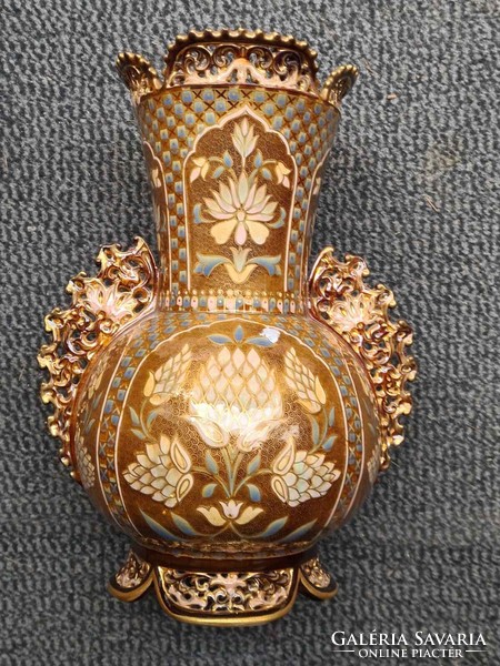 Openwork vase by Zsolnay