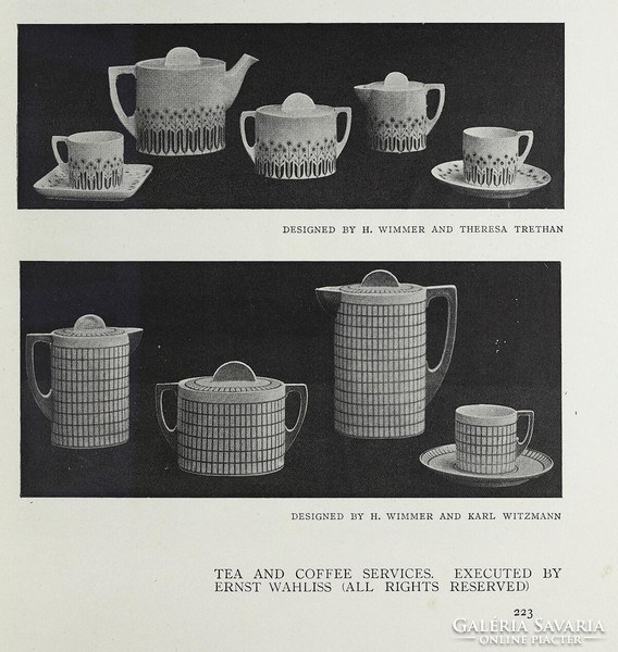 Bécsi jugendstil 5 személyes porcelán mokkás készlet kb 1906