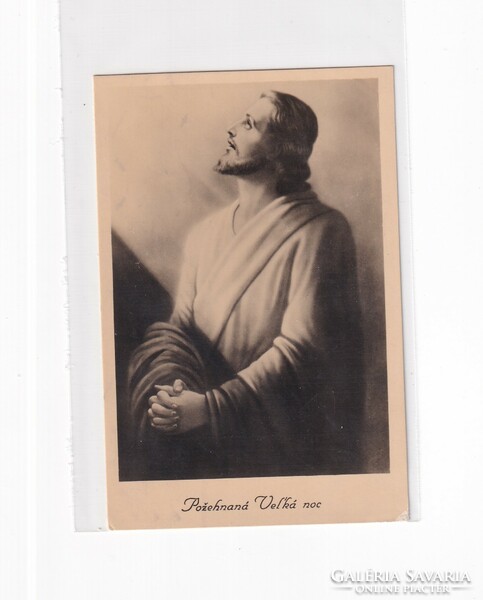 HV:89 Vallásos antik Húsvéti Üdvözlő képeslap 1940