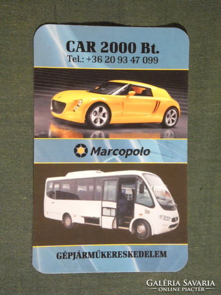 Card calendar, marcopolo motor vehicle trade, car, bus, brick, 2009, (6)