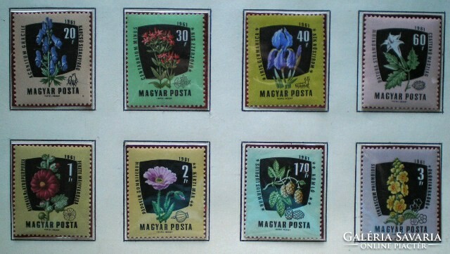 S1853-60 / 1961 Gyógy-és ipari Növények bélyegsor postatiszta
