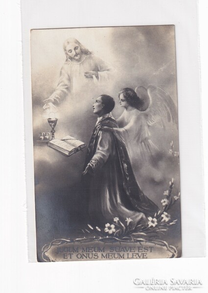 Hv:93 religious antique greeting card 1937