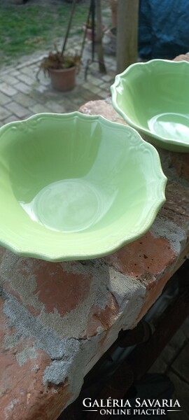 2 mint green bowls