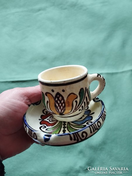 Korondi kerámia hamutál és kávés csésze együtt