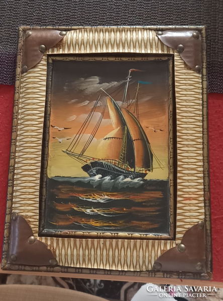 Sailing oil painting