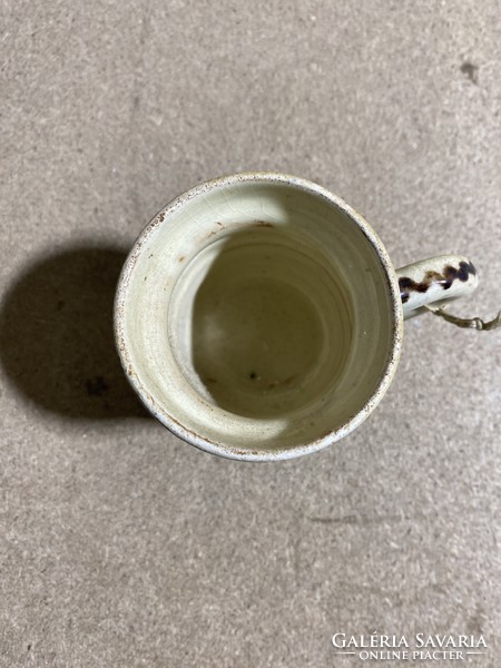 Korondi kerámia csésze, szignált, 8 cm-es nagyságú. 3121