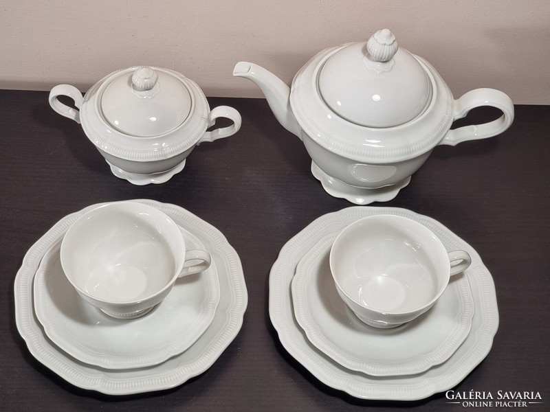 *Hutschenreuther 8-person porcelain tea/breakfast set, around the middle of the xx.Sd.