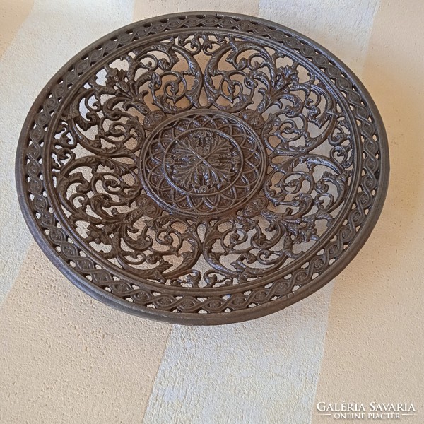 Nice openwork pattern, cast iron decorative plate