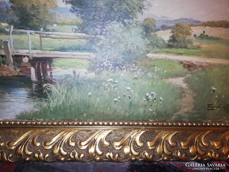 For sale is a flawless painting made with the oil-on-wood technique marked Gyula Zorkóczy.