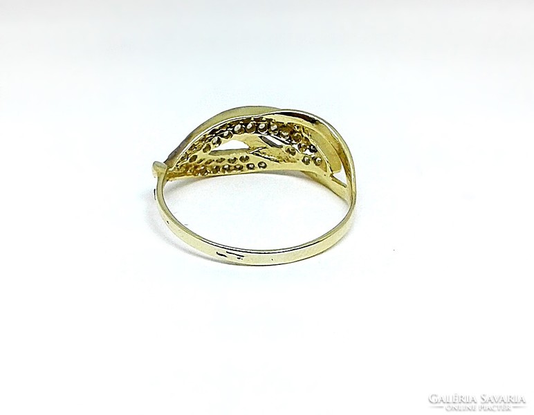 Stoned gold ring (zal-au122920)