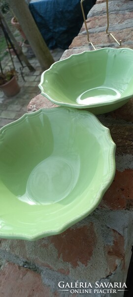 2 mint green bowls