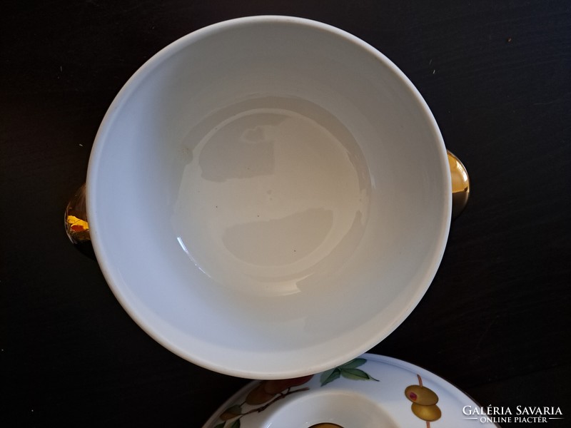 Royal worcester evesham fine porcelain serving dish with lid