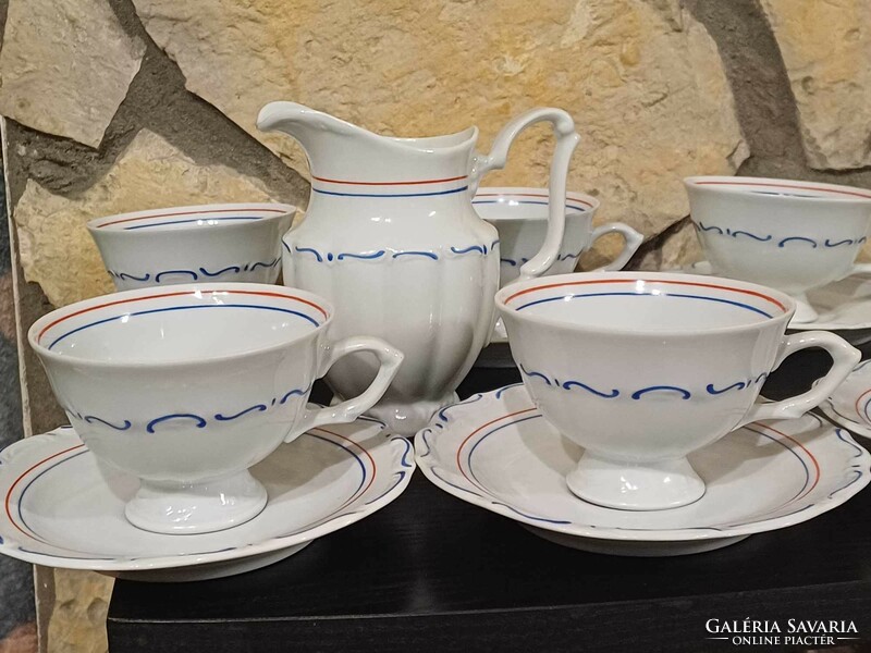 Old elegant walbrzych Polish coffee set for 6 people