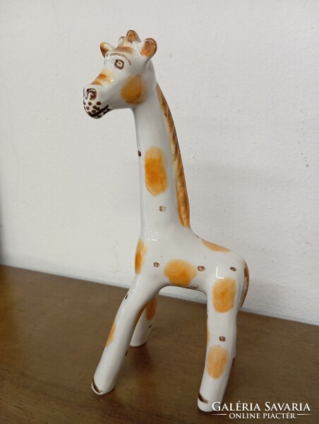 Ceramic giraffe figure by István Gádor of Applied Arts