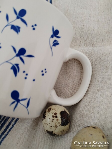 Folk-style cup - with a blue painting motif