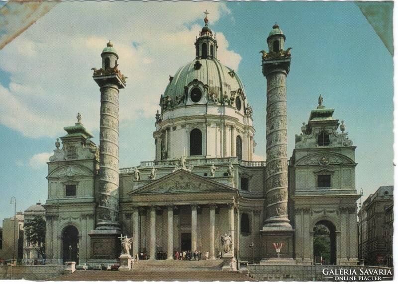 Képeslap 0078 (Ausztria)  Bécs Károly templom   postatiszta