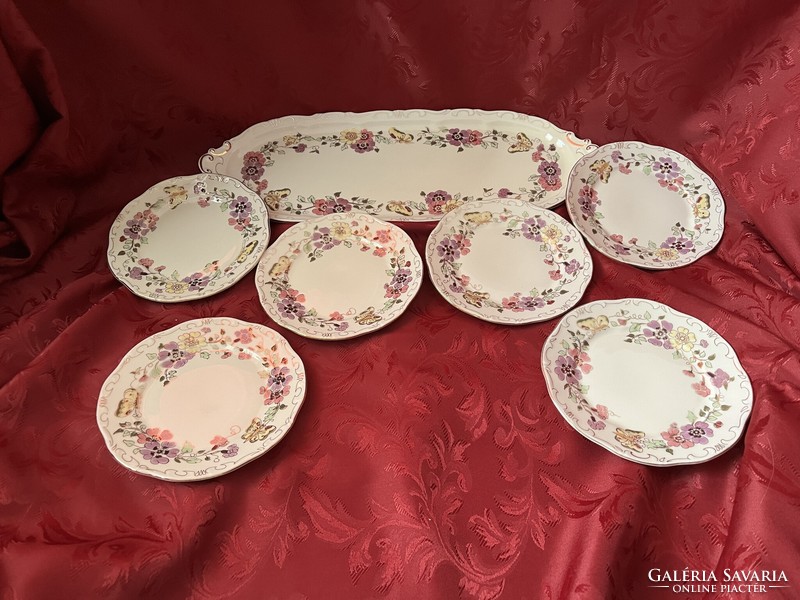 Zsolnay butterfly sandwich or cake set