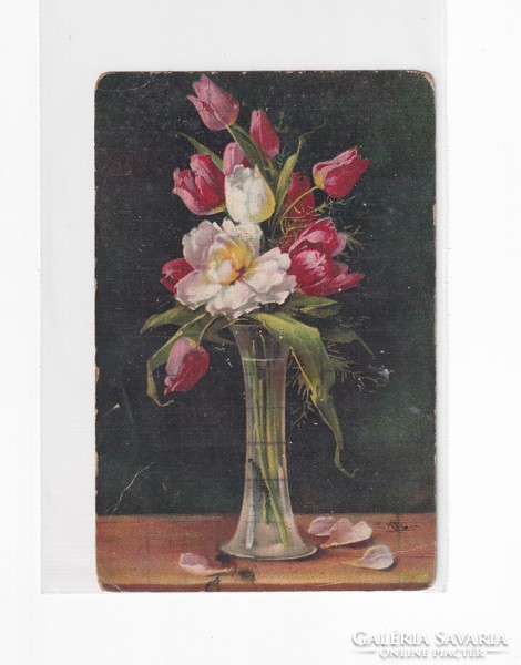 H:118 antique greeting card post clean 