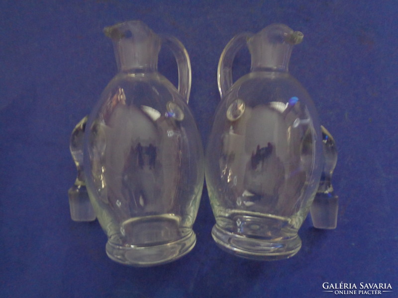 Original antique glass, oil - vinegar pourer
