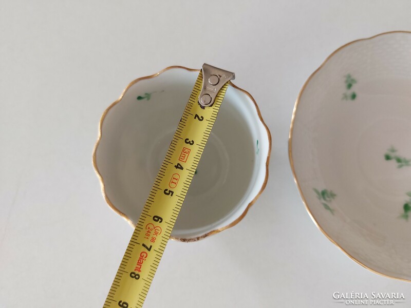 Antique Herend coffee cup Old Herend mocha green floral