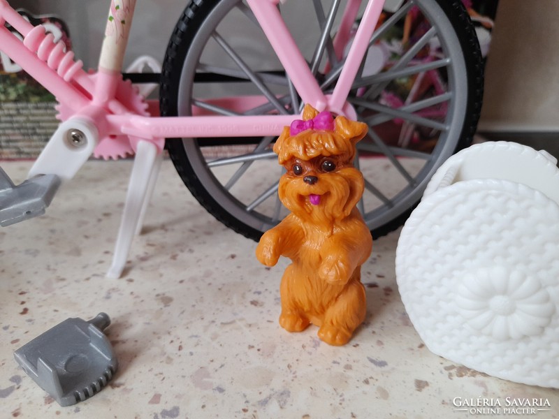 Vintage mattel barbie bike with puppy from 1996 / barbie country ride bike