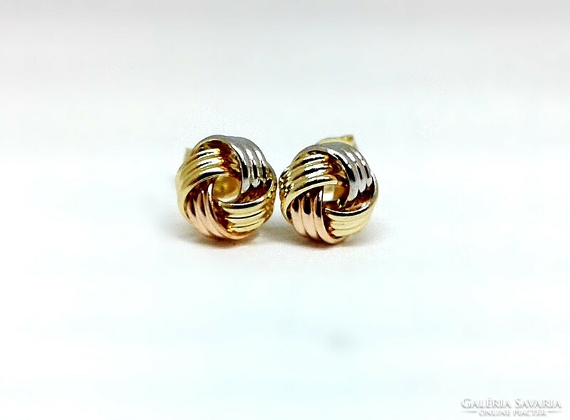 Tricolor gold earrings (zal-au124461)