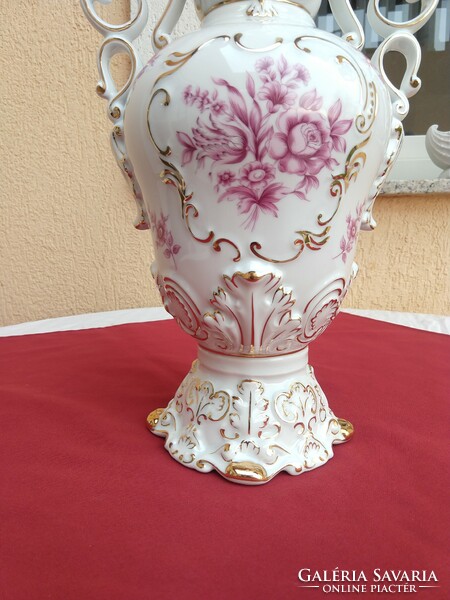 Hollóházi nagy méretű barokk váza,,36 cm,,magas,,Hibátlan,,most minimál ár nélkül,