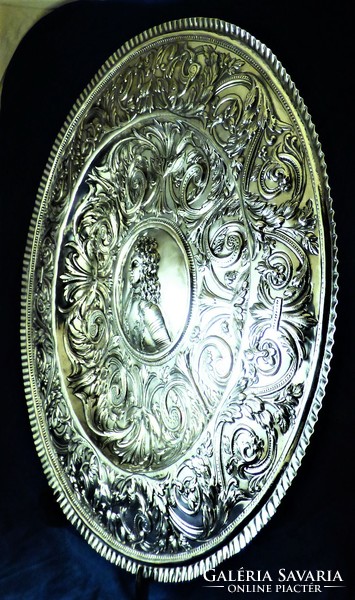 Monumental, antique silver wall bowl, hanau, ca. 1890!!!