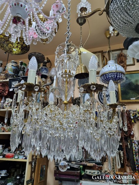 Old renovated crystal chandelier