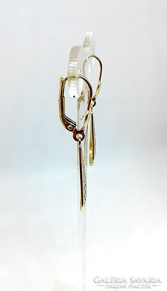 Yellow-white gold dangling earrings (zal-au124483)
