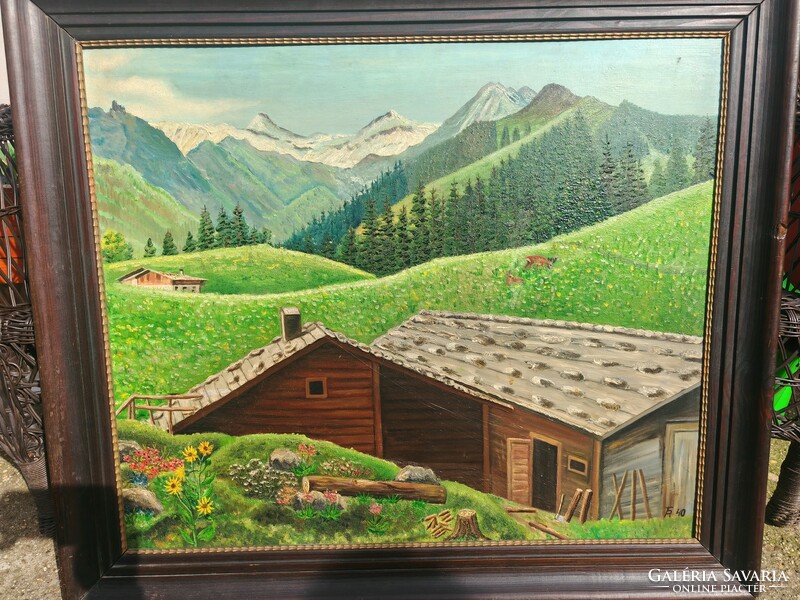 Alpesi kép,Festmény
