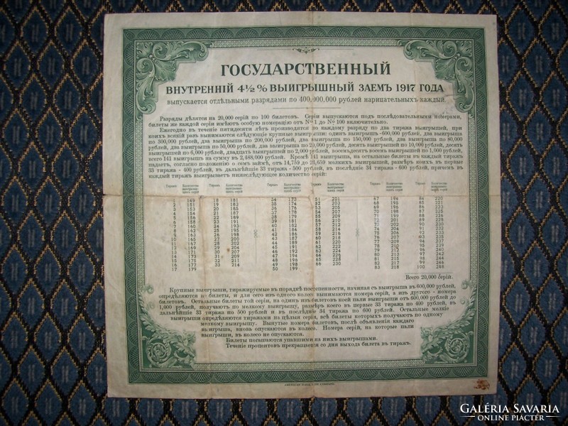 Russian - Soviet government debt bond