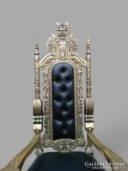 Neo-Renaissance large throne chair