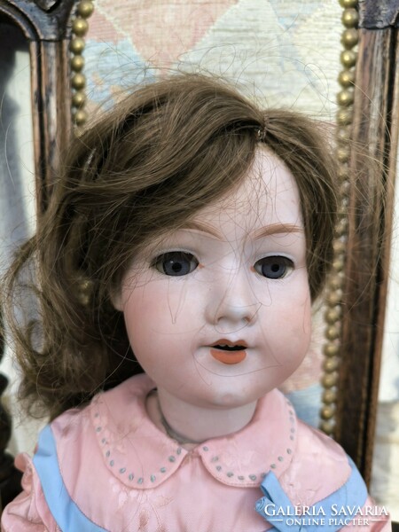 Antique porcelain doll with biscuit head, articulated body and marked head. Video !!