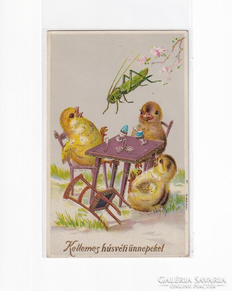 H:111 Antik Húsvéti Üdvözlő képeslap