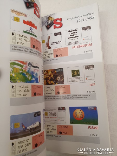 Matáv telephone card catalog 1991-1998