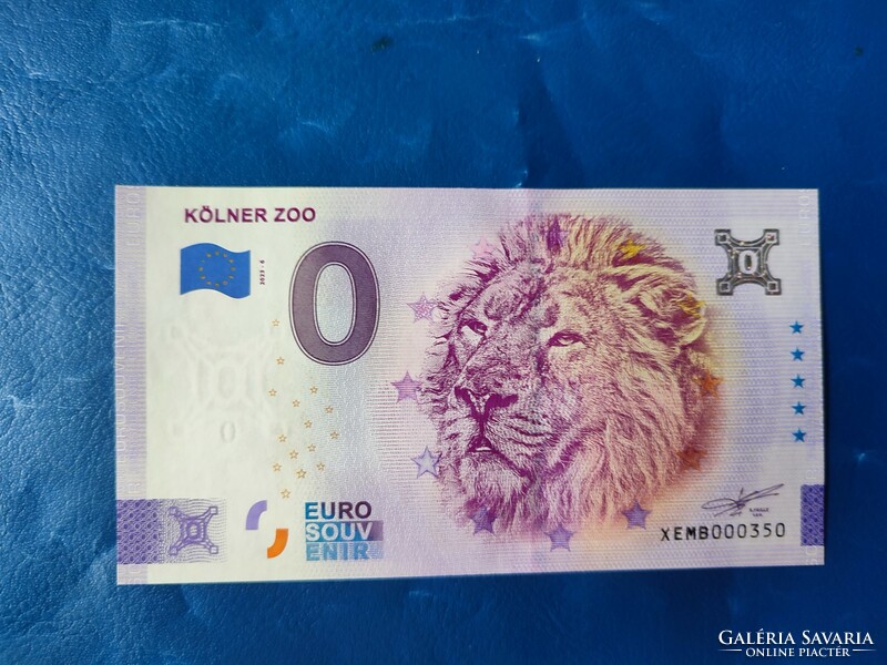Germany 0 euro 2023 cologne zoo lion! Rare commemorative paper money! Ouch!