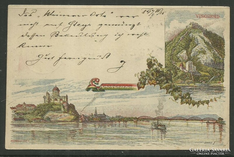 1897.- Esztergom - képeslap - futott - Litho