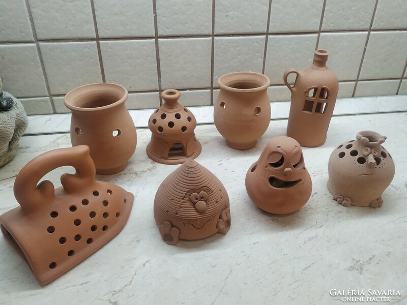 Sale! Action! Folk ceramics, earthenware ornaments, candle holders for sale!