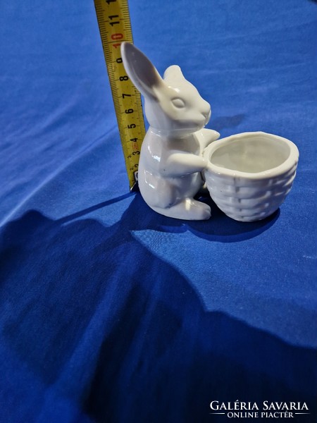 Upright bunny with basket and egg holder