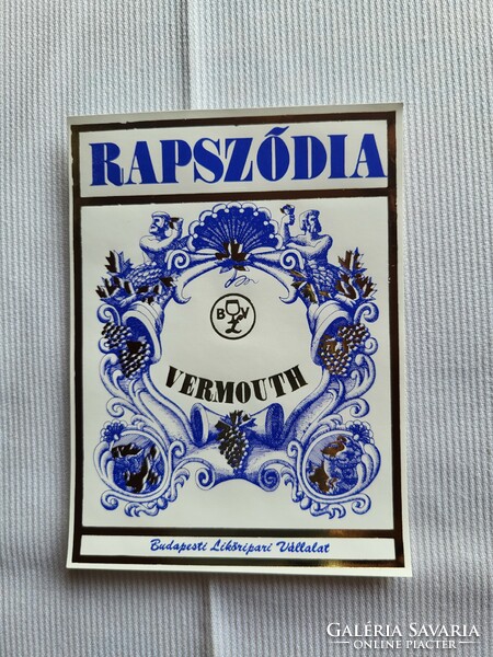 Bottle label_rhapsody vermouth white_unused