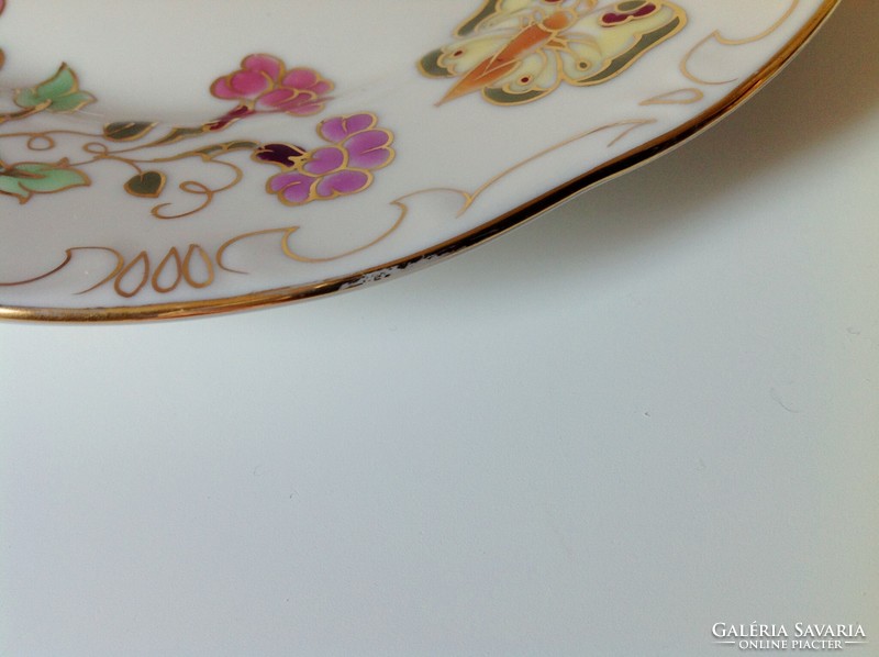 3 Pcs. Zsolnay butterfly cake plate