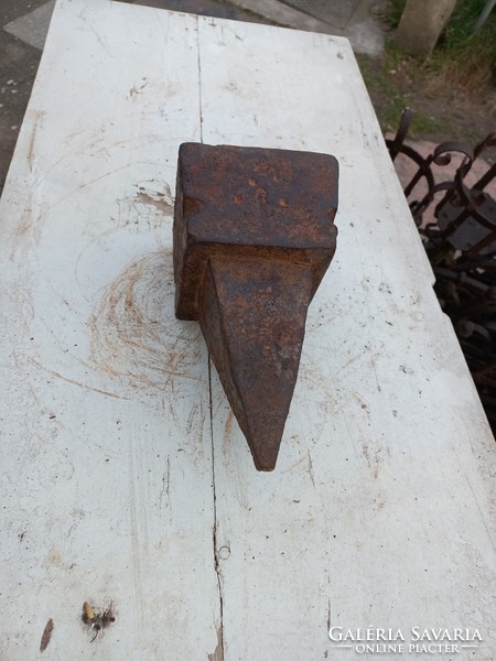 Antique wrought iron anvil