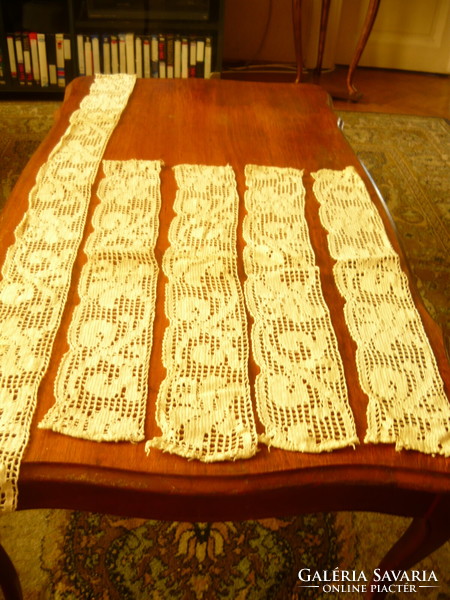 Antique crochet shelf laces