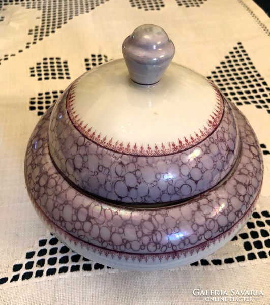 Drasche Budapest antique art deco with lid, porcelain sugar bowl, bonbonnier