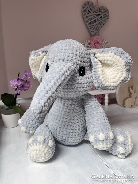 Crocheted plush elephant
