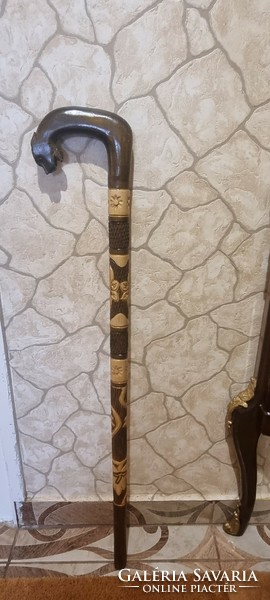 Rare !! Antique dragon head walking stick