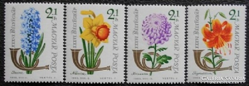 S2028-31 / 1963 Bélyegnap - Virág bélyegsor postatiszta