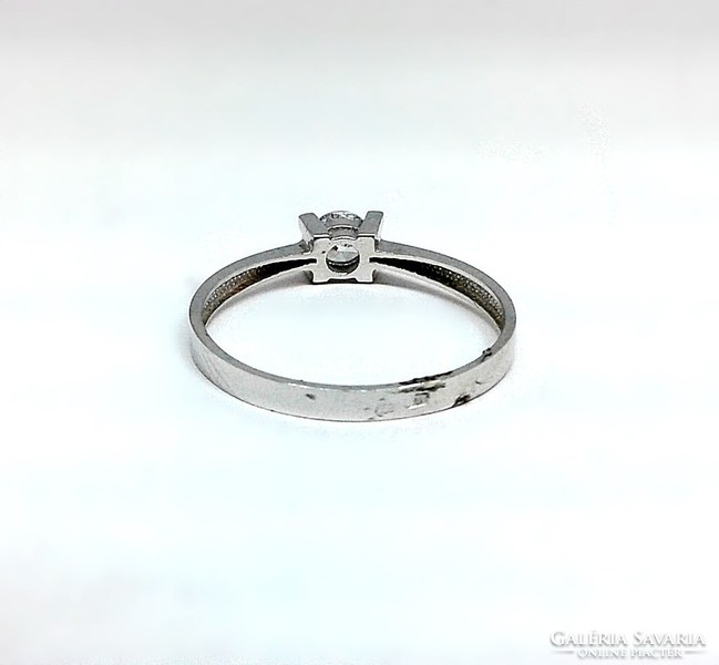 White gold solitaire ring (zal-au106006)
