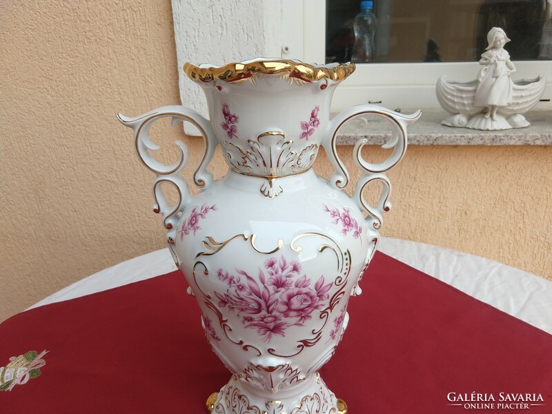 Hollóházi large baroque vase,,36 cm,,high,,immaculate,,now without a minimum price,